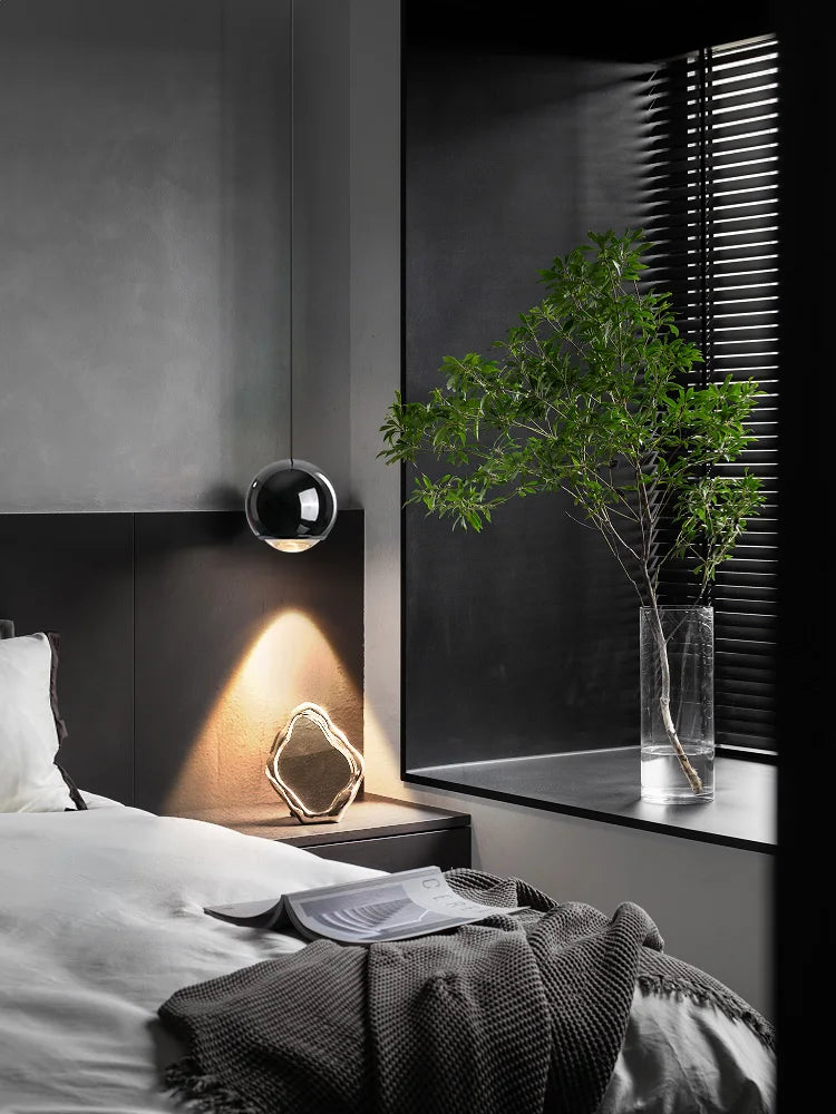 Axyaa Chrome Minimalist Chandelier for Bedroom, Study & TV Wall