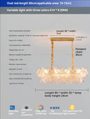 Axyaa French Flower Chandelier Bedroom Dining Room Crystal Lamp