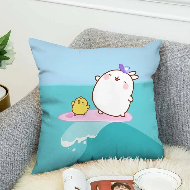 Axyaa Silk Pillowcases for Sofa Decor – Printed Cushion Cover Throw Pillows