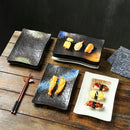 Axyaa Ceramic Sushi Plate Set for Hot Pot, Barbecue, Dim Sum & Dessert