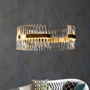 Axyaa Crystal Chandelier Dining Room Ceiling Light Luxury Pendant Lamp