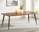 Axyaa Rustic Industrial Dining Table, Spacious for 6-8, Sturdy Metal Legs, Modern Faux Wood
