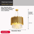 Axyaa Gold Crystal LED Chandelier for Home Décor Lighting