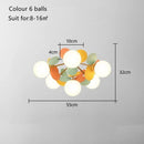 Axyaa Kids Room LED Ceiling Light Fixture Glass Ball Color Chandelier