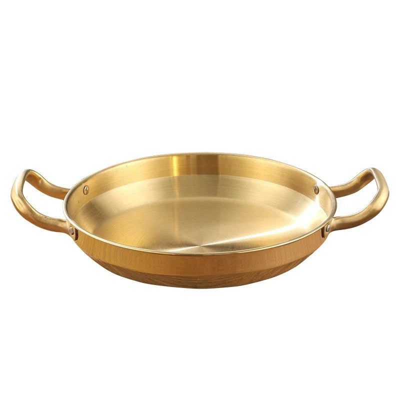Axya Golden Army Hotpot: Thickened Double Ear Frying Pan Rice Pot & Seafood Dry Pot