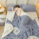 Axyaa Lamb Wool Throw Blanket Double Sided Queen Duvet Cover Bedspread