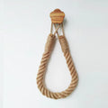 Axyaa Solid Wood Linen Rope Towel Rack: Stylish Bathroom Organization Solution