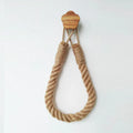 Axyaa Solid Wood Linen Rope Towel Rack - Stylish & Functional Bathroom Storage Solution