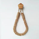 Axyaa Solid Wood Linen Rope Towel Rack - Stylish & Functional Bathroom Storage Solution