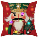 Axyaa Nutcracker Merry Christmas LED Light Pillowcase
