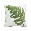Axyaa Green Flower Embroidered Pillowcase Set of 2 Home Decor Cotton Cushion Cover
