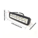 Axyaa 18W 12V Car LED Light Bar: Super Bright Off Road Spot Headlight