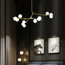 Axyaa Nordic Magic Bean Chandelier: Modern, Simple, LED Pendant Lamps for Home Decor.