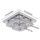 Axyaa Chrome Crystal Ceiling Chandelier for Modern Home Decor