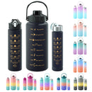 Axyaa Gradient Color Space Kettle Sports Water Bottle with Straw