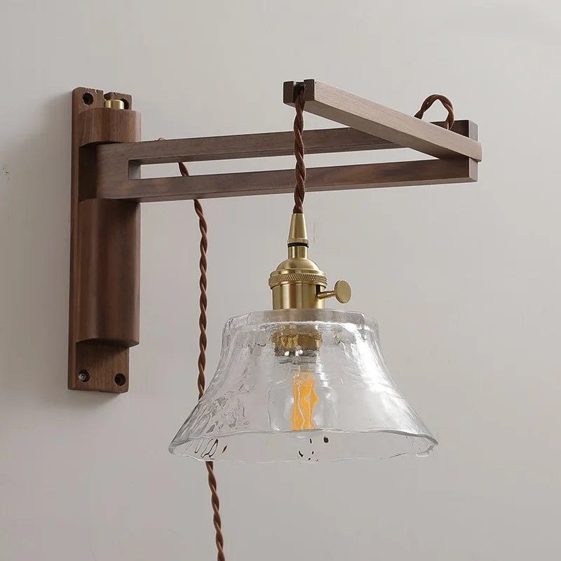 Axyaa Clear Glass LED Wall Sconce Modern Stair Light Fixture