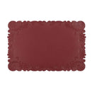 Axyaa Orange Faux Leather Square Placemats - Set of 6
