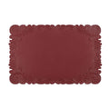 Axyaa Red Faux Leather Square Placemats Set for Kitchen & Outdoor Dining