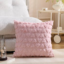 Embroidered Floral Rabbit Pillow Cover Axyaa 18x18inch White Pink Green