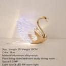 Axyaa Swan LED Desk Lamp - Golden Contemporary Home Decor