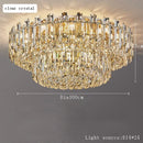 Axyaa Modern Crystal Ceiling Chandelier LED Pendant Light for Living Room Bedroom