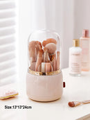 Axyaa 360° Rotating Makeup Brushes Holder & Cosmetic Organizer for Clear Jewelry Container
