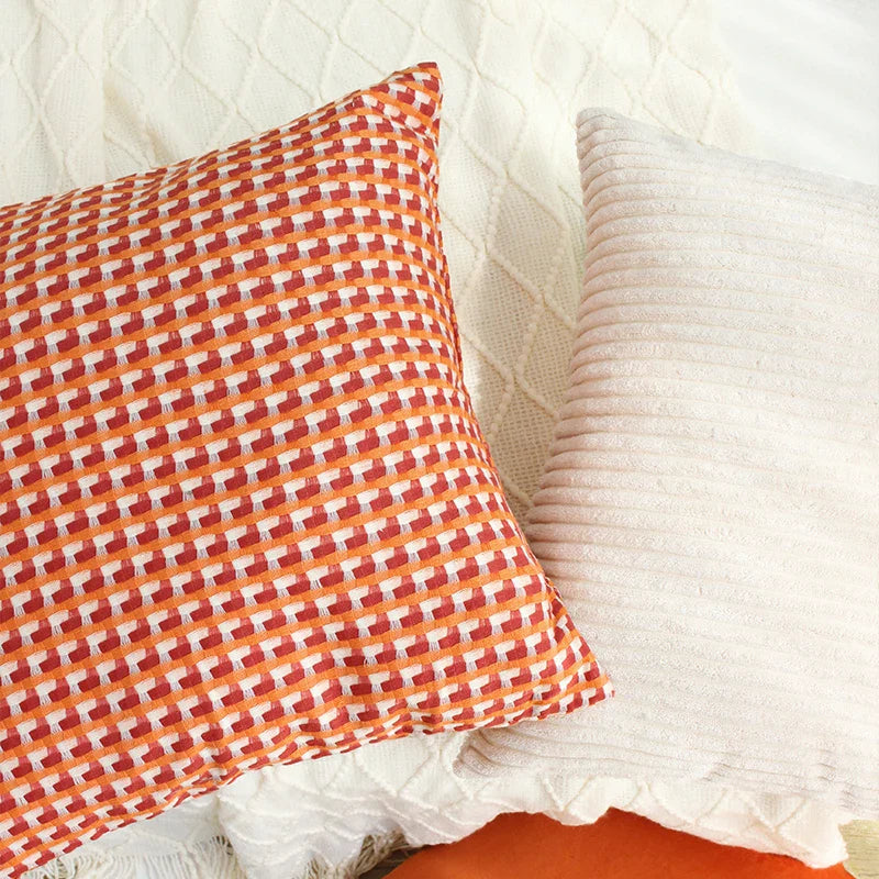 Axyaa Nordic Style Orange Cushion Cover for Living Room Sofa - 1pc