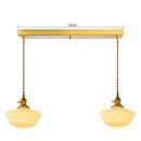 Axyaa Milky White Glass Pendant Ceiling Lamp - Modern Hanging Light