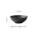 Axyaa Matte Stone Patterned Ceramic Ramen Soup Salad Fruit Noodle Bowl Large Capacity