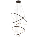Axyaa Modern Copper Circle Chandelier for Living Room and Staircase