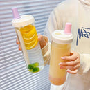 Axyaa Kids Bubble Tea Glass Bottle with Straw - BPA Free