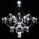 Axyaa Golden Lustre Crystal LED Chandelier for Living Room Dining Bedroom
