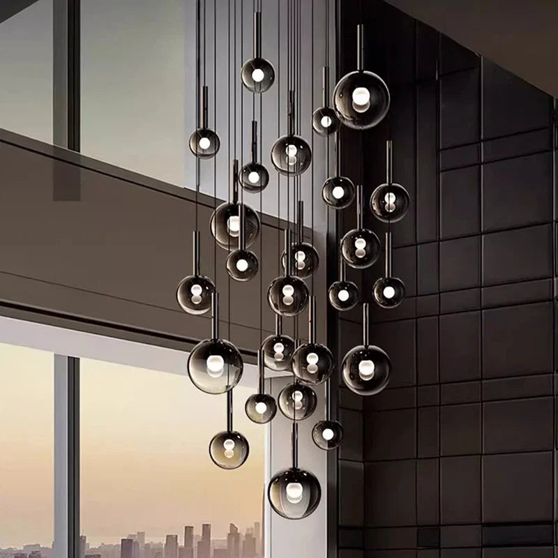 Axyaa Nordic Stair Chandelier Living Room Dining Pendant Ceiling Light Home Indoor Lighting