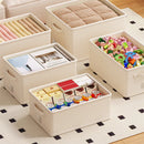 Axyaa Fabric Storage Box with Tag: Organize Home Clothing in Thickened Basket