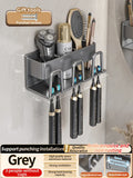 Axyaa 3-in-1 Bathroom Organizer: Toothbrush, Toothpaste, Electric Brush Holder Shelf Rack