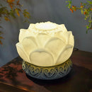 LED Lotus Desk Lamp by Axyaa - Creative Resin Shade for Home, Office, and Hospitality