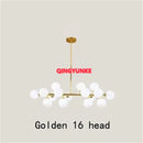 Axyaa Glass Ball LED Chandelier for Living Room Kitchen Island Decoration