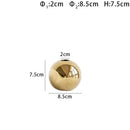 Golden Ball Ceramic Vase by Axyaa: Elegant Home Decor, Artistic Flower Pot, Hydroponic Art Ornament.