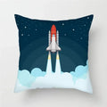 Cartoon Spacecraft Astronaut Rocket Pillowcase for Home Decor - Axyaa