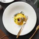 Axyaa Small Foot Ceramic Bowl Set for Salad, Soup, Noodles, Sashimi - Restaurant Tableware