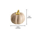 Axyaa Ceramic Pumpkin Statue Handmade Halloween Ornament Decorative Figurine