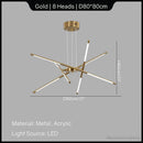 Axyaa Modern Simple Living Room Pendant Lights Fashion Chandelier Loft Decor