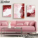 Axyaa Ayatul Kursi Pink Gold Marble Wall Art Print for Home Decor