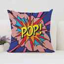 Axyaa Pop Art Cushion Cover: Fun Cartoon Pillow for Living Room Sofa or Bed