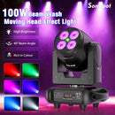 Axyaa 100W RGBW Moving Head Beam Light - Voice Control DMX Stage Lighting