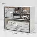 Axyaa Acrylic Desk Organizer Storage Box for Stationery and Tape