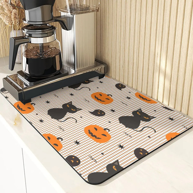 Axyaa Cute Ghost Pattern Coasters and Placemat Set