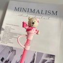 Kawaii Bear Silicone Straw Toppers by Axyaa: Cute Straw Caps for 7-8mm Straws