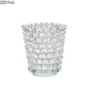 Axyaa Wrinkle Glass Vase: Desk Decoration, Hydroponics, Flower Pots