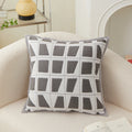 Axyaa Geometric Jacquard Pillowcase Decor Home Sofa Throw Cushion Cover 48x48cm